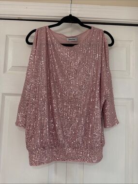 Sequin Pink Women's Top - Elegant Sparkle